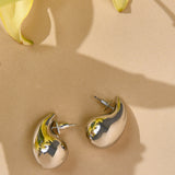 18K White Gold Plated Drop Earrings