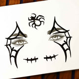 Four Piece Spider Web Halloween Face Tattoo Sticker