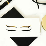 Two Piece Gold and Silver Eye Lashes Tattoo Sticker