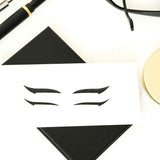 Two Piece Black Thin Eye Lashes Tattoo Sticker