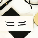 Two Piece Black Thick Shiny Eye Lashes Tattoo Sticker