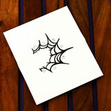 Spider Web with Crystals Halloween Face Tattoo Sticker