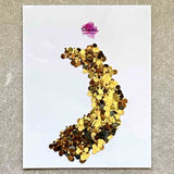 Gold Shimmer Face Tattoo Sticker