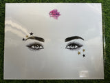 Three Star Gold Face Tattoo Sticker