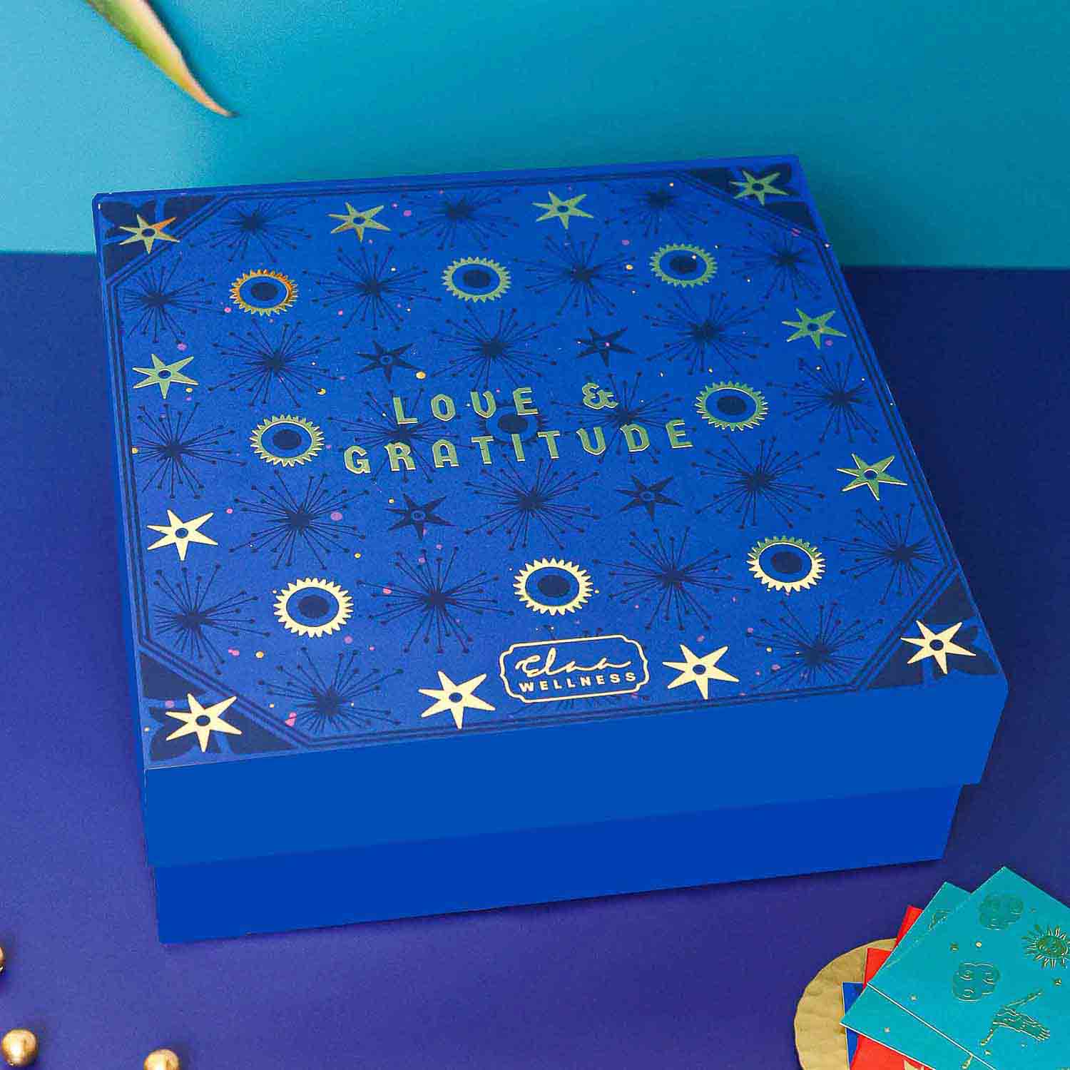 Love & Gratitude Affirmation Cards & Wellness Ceramic Tray Gift Box