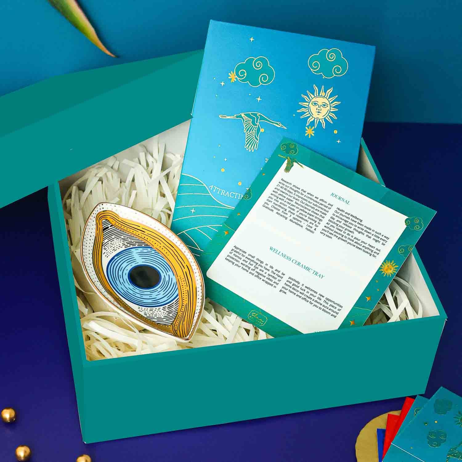 Attracting Abundance Journal & Wellness Ceramic Tray Gift Box