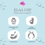 Elsa Headband In White Jersey With Embroidery - Animal Lovers