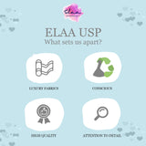 Elsa Headband In White Jersey With Embroidery - Animal Lovers