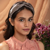 Veronica in Grey Satin Headband