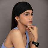 Armour in Black Performance Jersey Headband