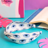 Veronica Headband in Evil Eye Print Crepe