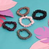 Slim Satin Scrunchies - Set of 5