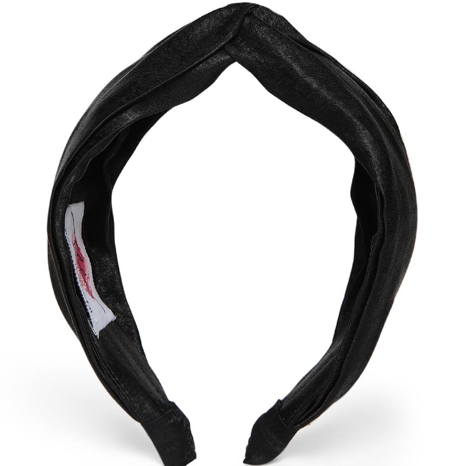 Veronica Headband in Black Satin with Large Scrunchie