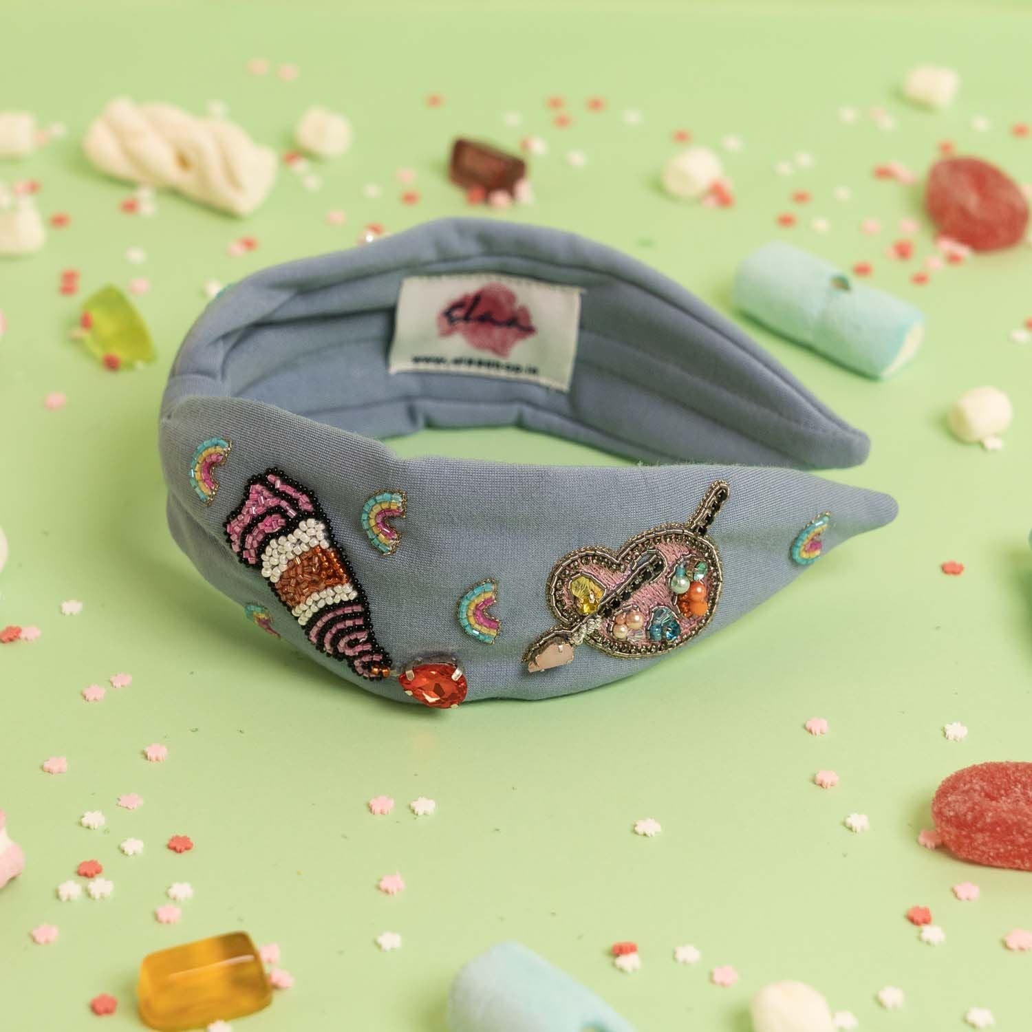 Elsa Headband in Embroidered Motifs - Little Picasso