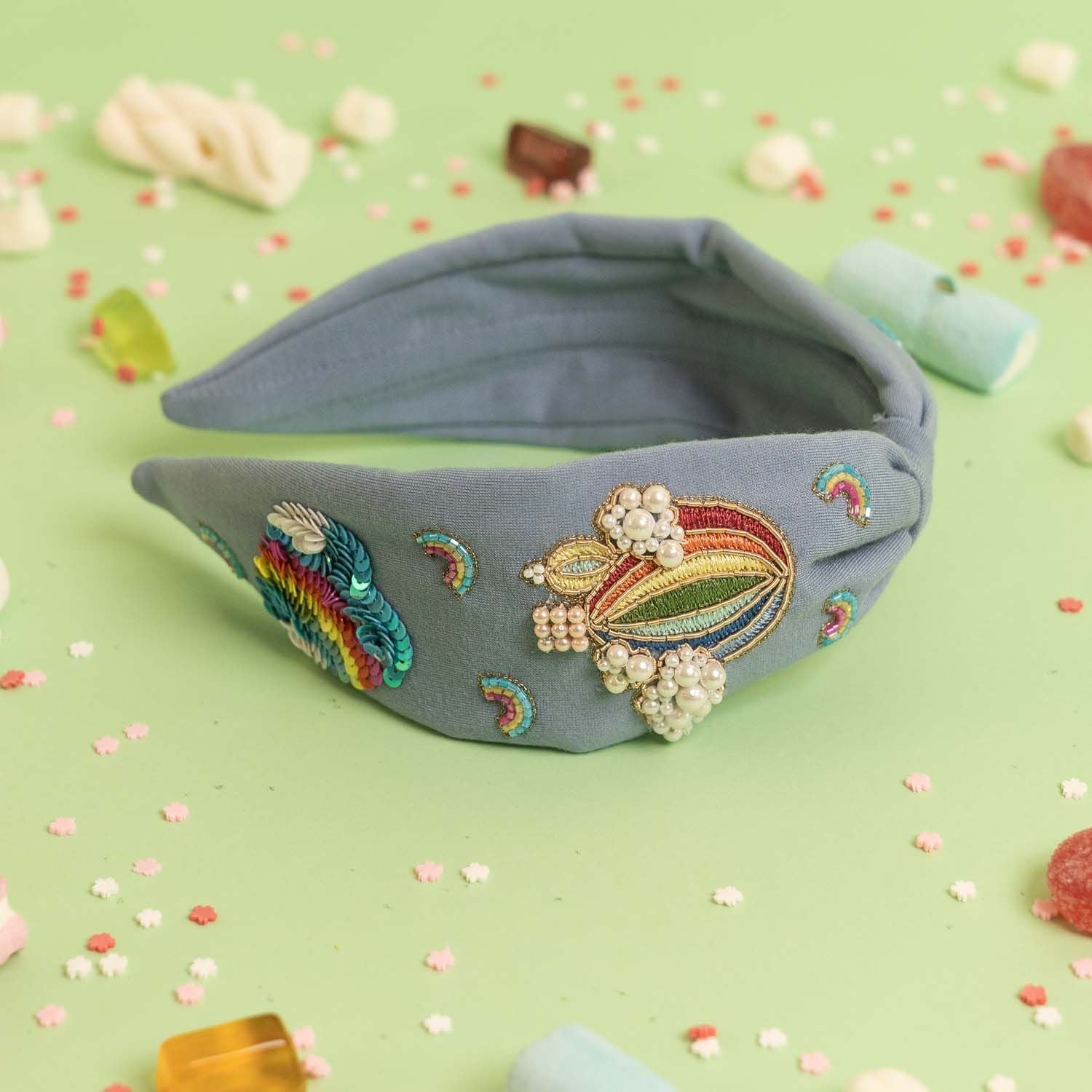 Elsa Headband in Embroidered Motifs - Little Picasso