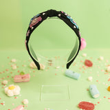 Elsa Headband in Embroidered Motifs - Candy land