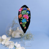 Betty Cooper Enbroidered Headband in Black - Vintage Garden