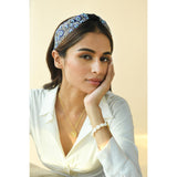 Betty Cooper Embroidered Headband in Black - Evil Eye
