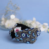 Betty Cooper Embroidered Headband in Black - Evil Eye