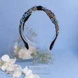Betty Cooper Embroidered Headband in Black - Evil Eye