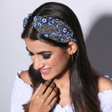 Betty Cooper Embroidered Headband in Black - Evil Eye