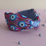 Betty Cooper Embroidered Headband in Blue - Evil Eye