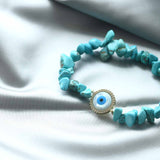 Evil Eye Bracelet with Healing Stone Turquoise