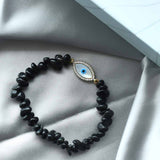 Evil Eye Bracelet with Healing Stone Black Onyx