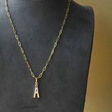 Coloured Initial Diamonte Pendants