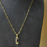 Coloured Initial Diamonte Pendants