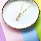 Coloured Initial Diamonte Pendants