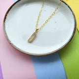 Coloured Initial Diamonte Pendants