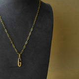Coloured Initial Diamonte Pendants