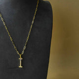 Coloured Initial Diamonte Pendants