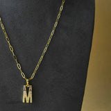 Coloured Initial Diamonte Pendants
