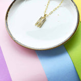 Coloured Initial Diamonte Pendants