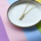 Coloured Initial Diamonte Pendants