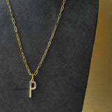 Coloured Initial Diamonte Pendants