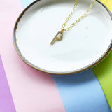Coloured Initial Diamonte Pendants