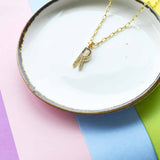 Coloured Initial Diamonte Pendants
