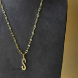 Coloured Initial Diamonte Pendants