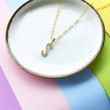 Coloured Initial Diamonte Pendants