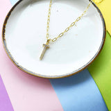 Coloured Initial Diamonte Pendants