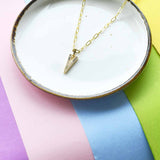 Coloured Initial Diamonte Pendants
