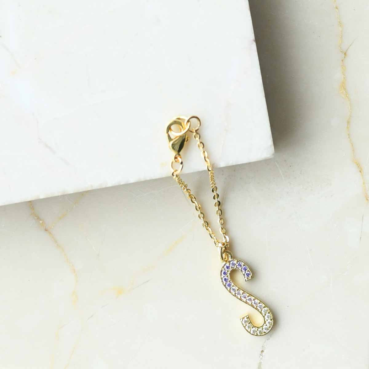 Coloured Initial Diamonte Watch Charms