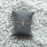 Coloured Initial Diamonte Bracelets with Drawstring Chain