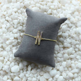 Coloured Initial Diamonte Bracelets with Drawstring Chain