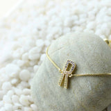 Coloured Initial Diamonte Bracelets with Drawstring Chain