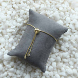 Coloured Initial Diamonte Bracelets with Drawstring Chain