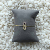 Coloured Initial Diamonte Bracelets with Drawstring Chain